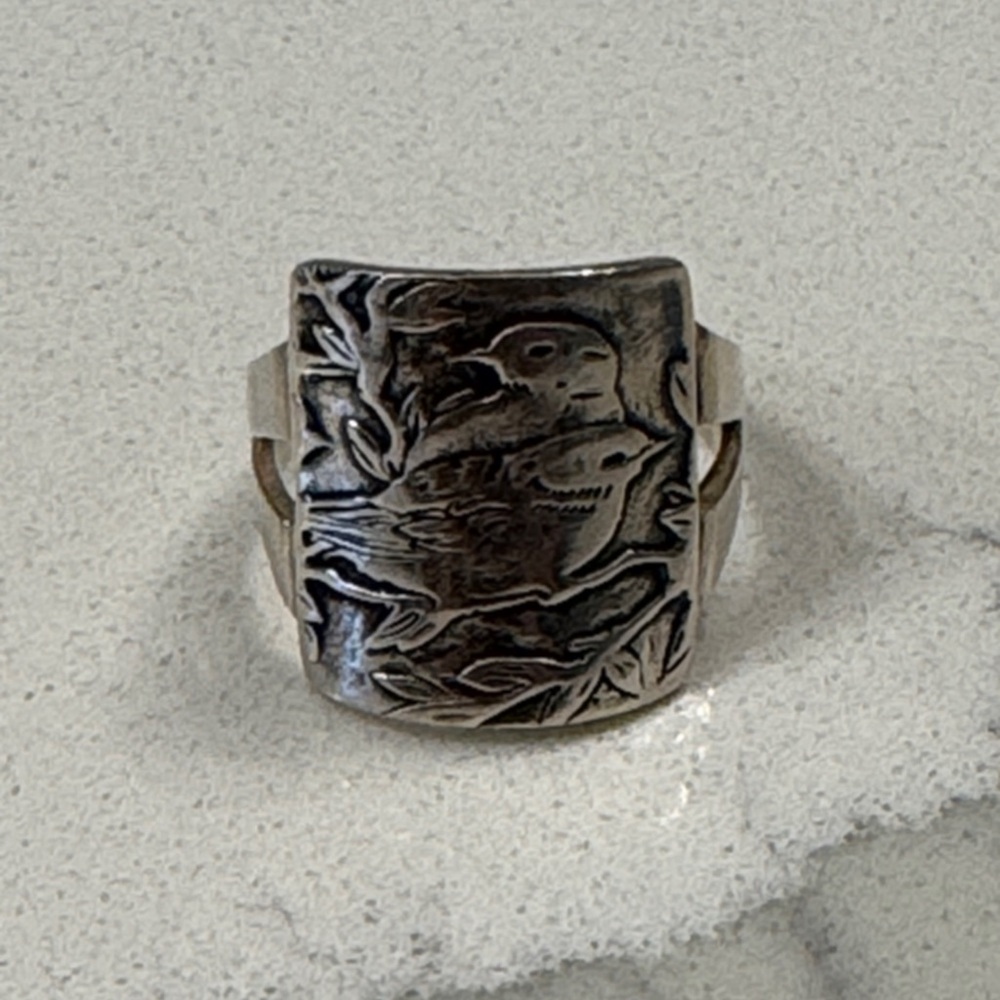 Sterling Silver Love Birds Ring 🕊️